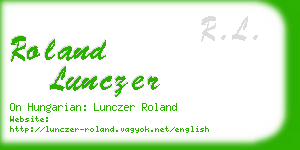 roland lunczer business card